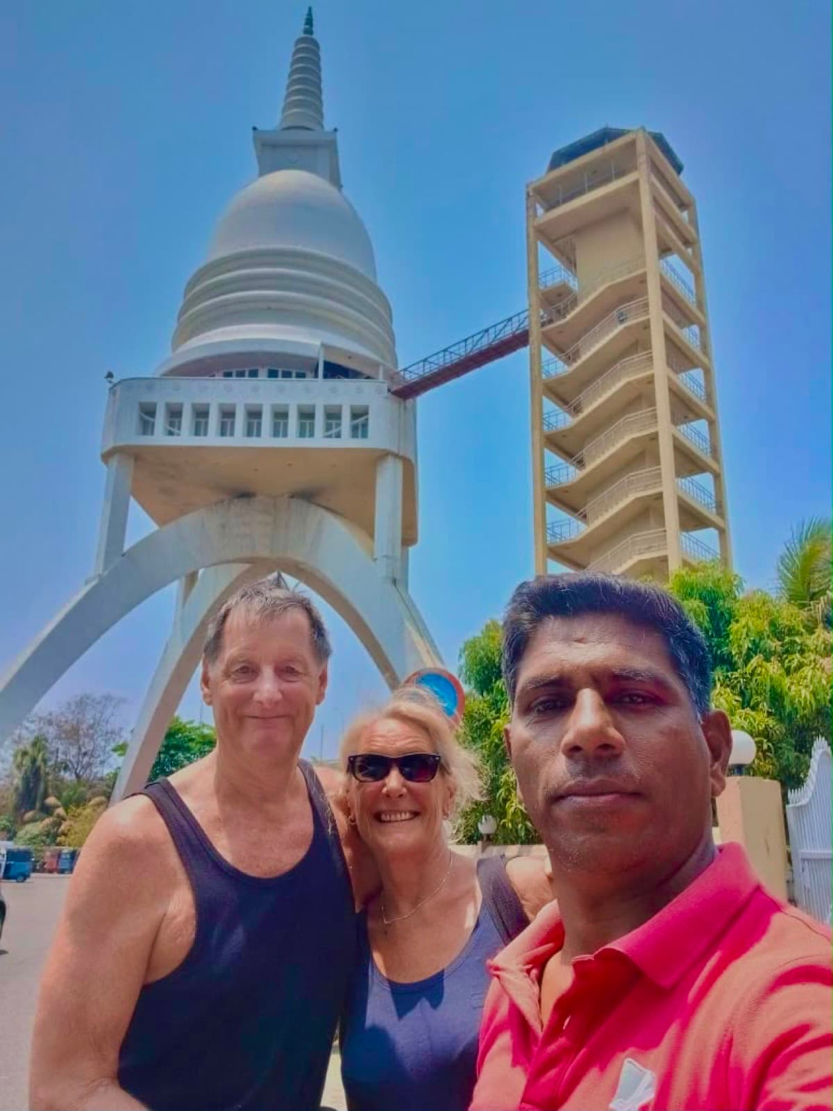 David with guests at the Sambodhi Chaithya stupa
